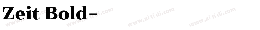 Zeit Bold字体转换